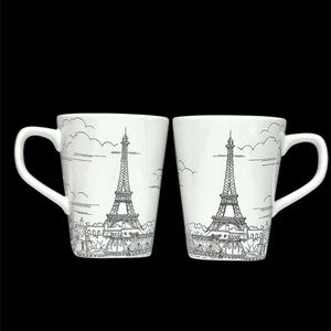 222 Fifth - City Scenes Paris - Set of TWO Mugs | New
